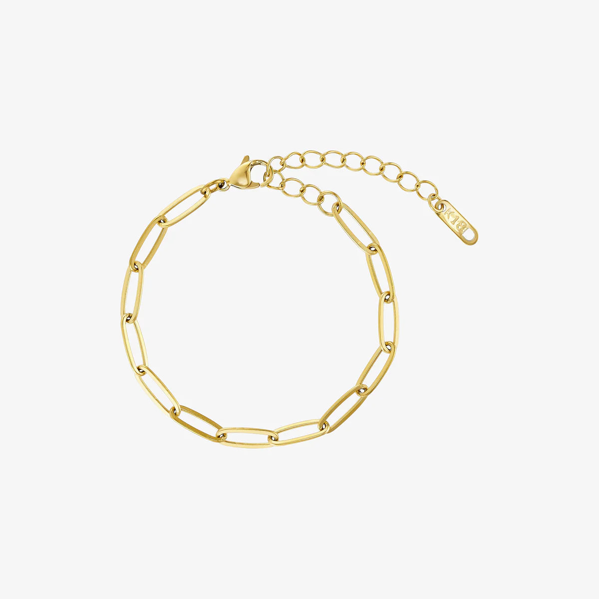 WOLFF JEWELRY - Mini Chain Charm Bracelet - 18 karat guldbelagt (Vandfast)