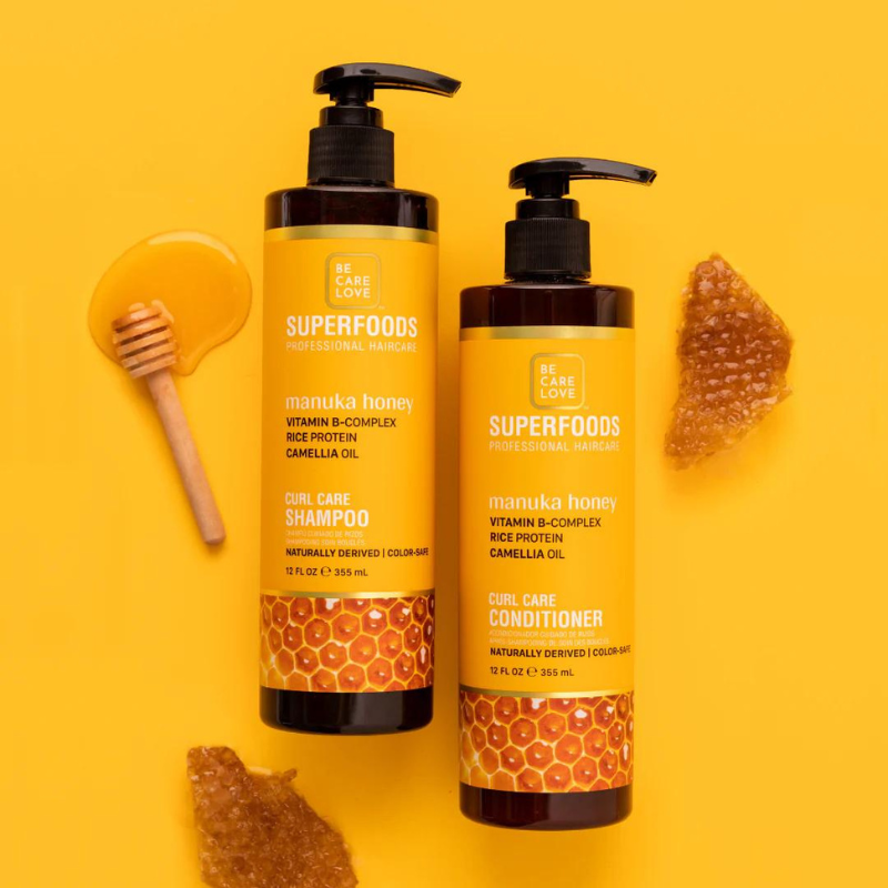 Be Care Love - Superfoods Curl Care Shampoo -WITH MANUKA HONEY - 355 ml.