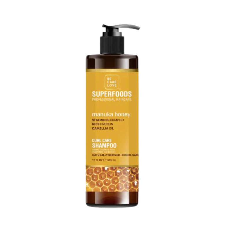 Be Care Love - Superfoods Curl Care Shampoo -WITH MANUKA HONEY - 355 ml.