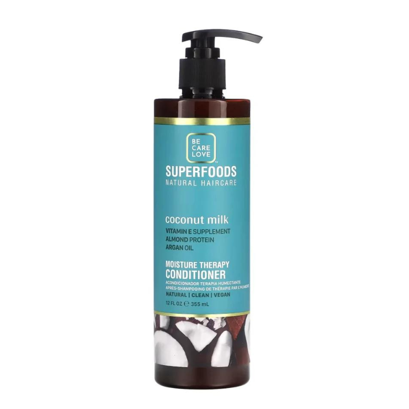Be Care Love - Superfoods - Moisture Therapy Conditioner -Coconut Milk - 355 ml.