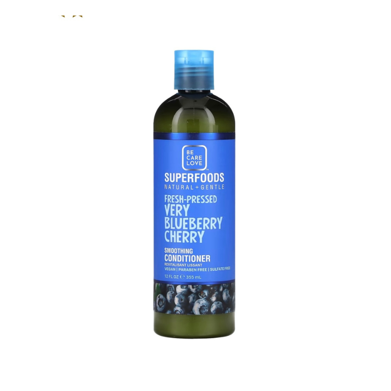 Be Care Love - Superfoods - Smoothing Conditioner - Very Blueberry Cherry (God til sart og følsom hovedbund)- 355 ml