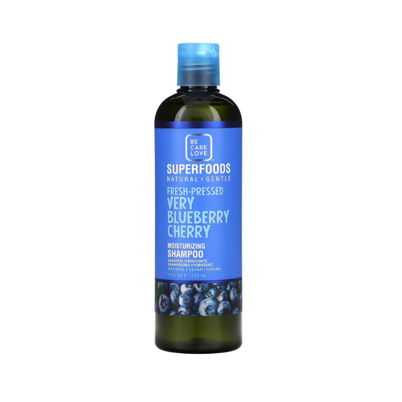Be Care Love - Superfoods - Moisturizing Shampoo - Very Blueberry Cherry - (God til sarte og følsomme hårbunde) - 355 ml