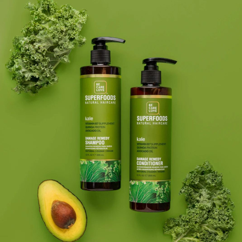 Be Care Love - Superfoods -Kål Damage Remedy shampoo - 355 ml.