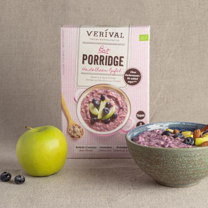 Verival - Grød - Blåbær-Æble Økologisk - 350 g.