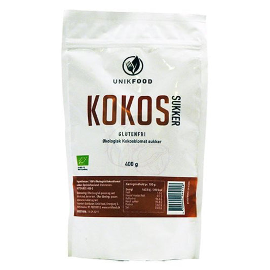Unik Food - Kokossukker - økologisk -glutenfri - 400 g.