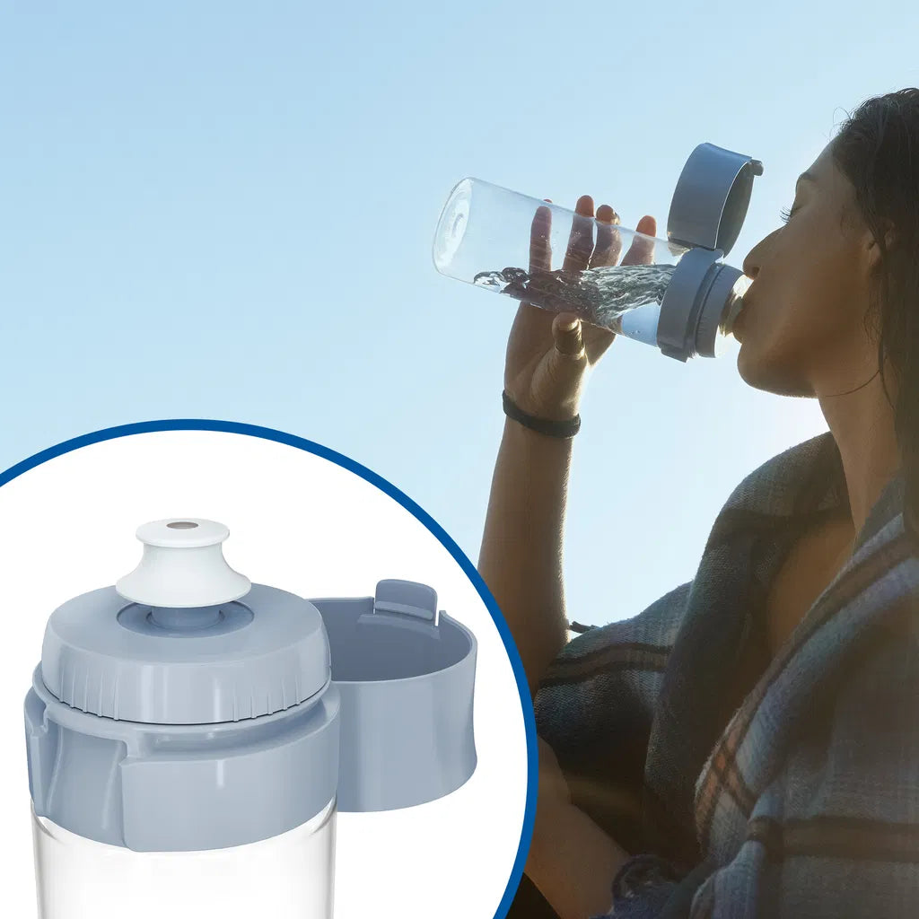 Brita - Vandflaske med 2 x filter - Lys blå - 0,6 L