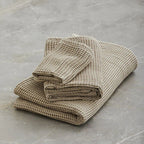 AYÜ | Vaffel vaskeklud i Økologisk Bomuld - Vata -Beige