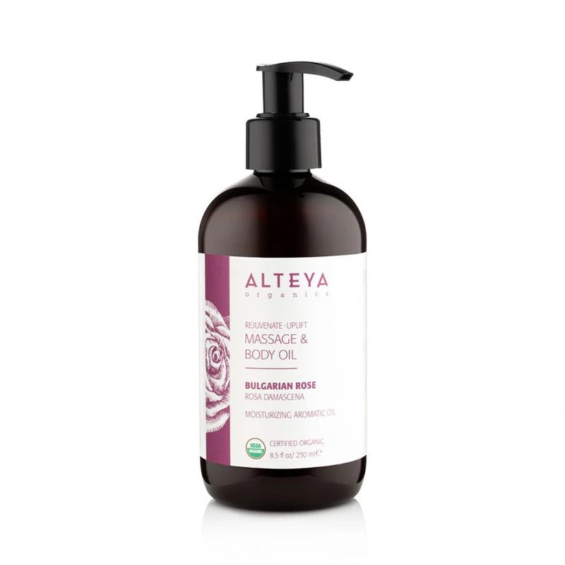 Alteya Organics - Rosa Damascena - Massage & Body Oil - Rejuvenate + Uplift - 250 ml.