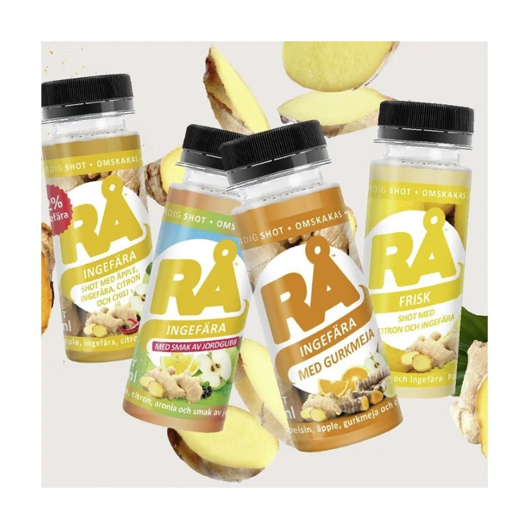RÅ | Ingefær shots - Jordbærsmag - 65 ml
