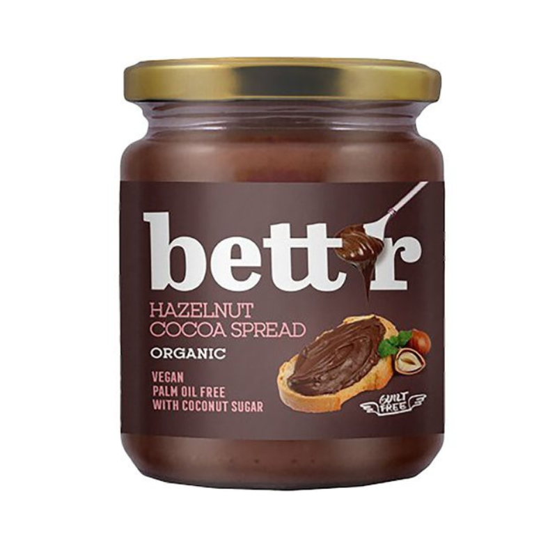 Bett'r - Smørepålæg Hasselnød kakao Økologisk - 250 g.