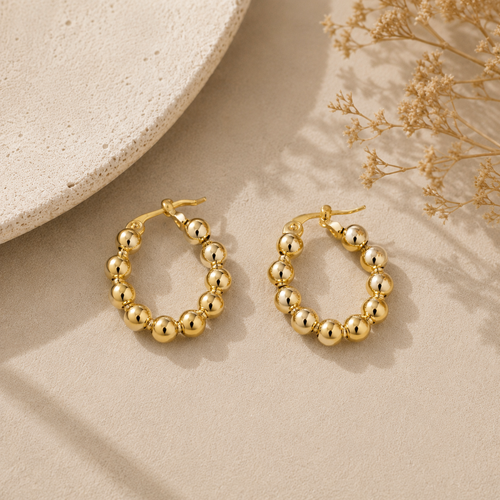 WOLFF JEWELRY - Big Boble Hoops - 18 karat guldbelagt