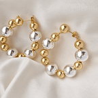 DROPPS BY SZHIRLEY - ØRERINGESÆT - #CELESTIALSPARKLE - 18 KARAT FORGYLDT OG FORSØLVEDE PERLER