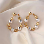 DROPPS BY SZHIRLEY - ØRERINGESÆT - #CELESTIALSPARKLE - 18 KARAT FORGYLDT OG FORSØLVEDE PERLER