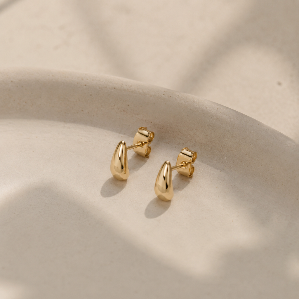 Wolff Jewelry | Drops Earstud - 18 karat guldbelagt