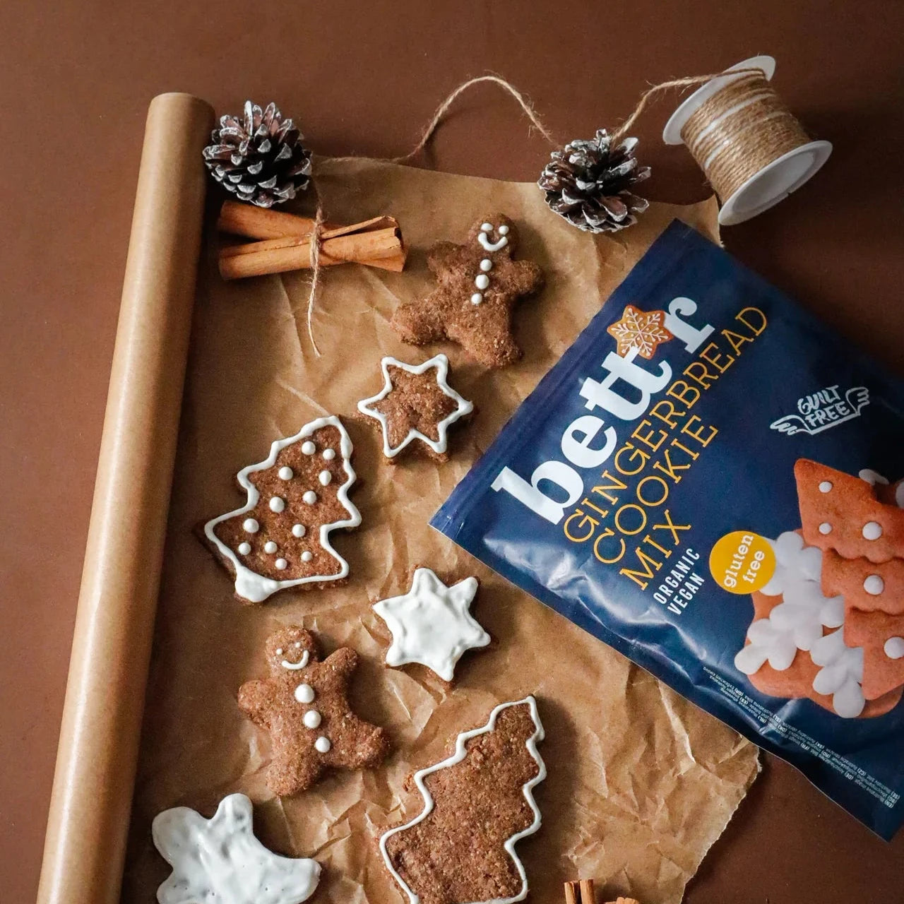 Bett'r - økologisk glutenfri og vegansk - Gingerbread Cookie Mix - 350 g.