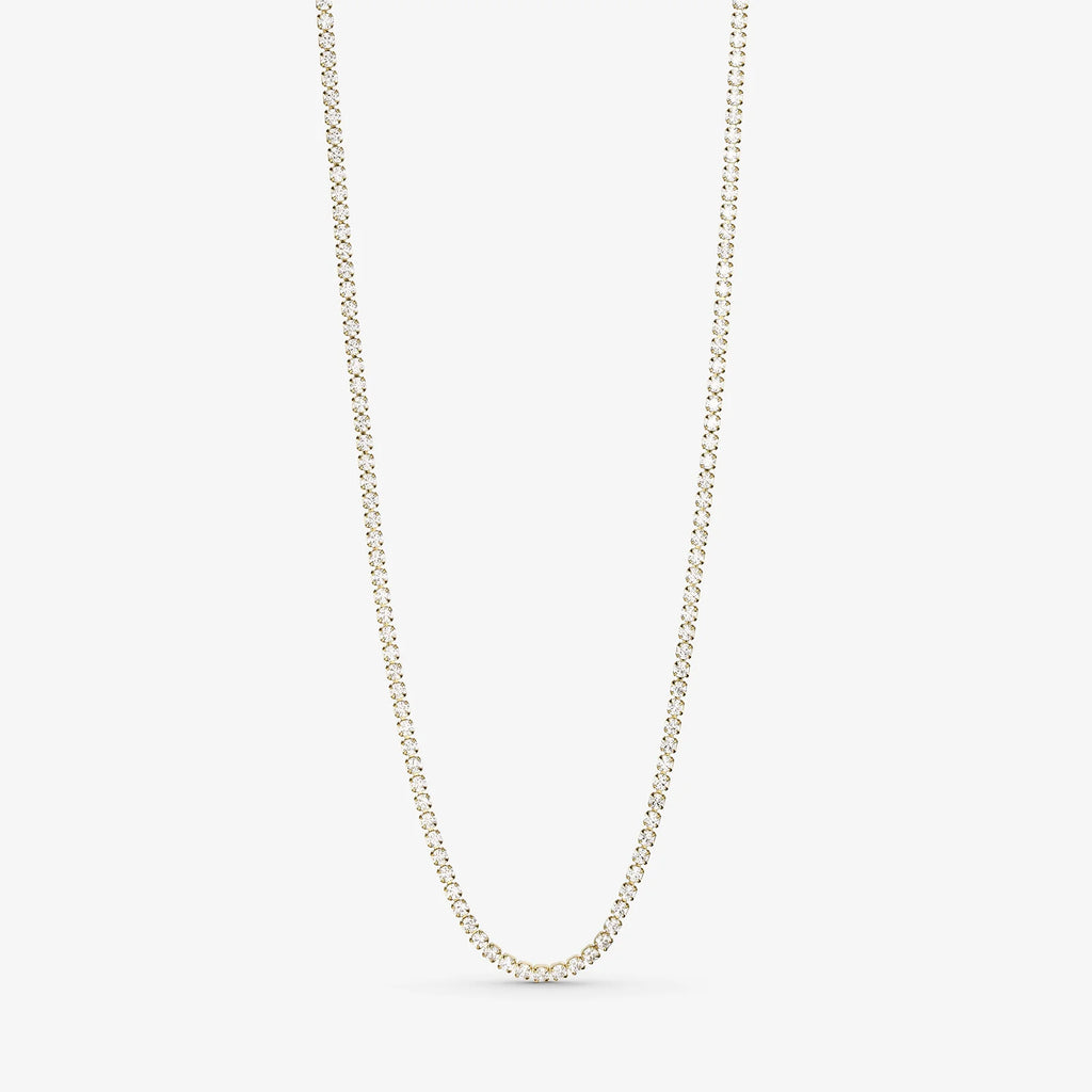 Wolff Jewelry - Crystal Tennis halskæde - 18 karat guldbelagt