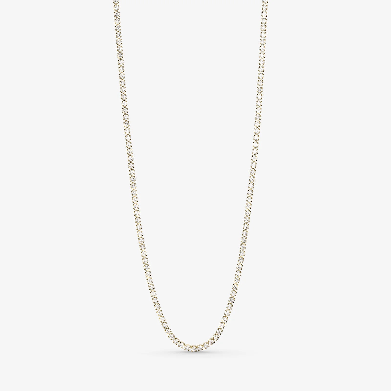 Wolff Jewelry - Crystal Tennis halskæde - 18 karat guldbelagt