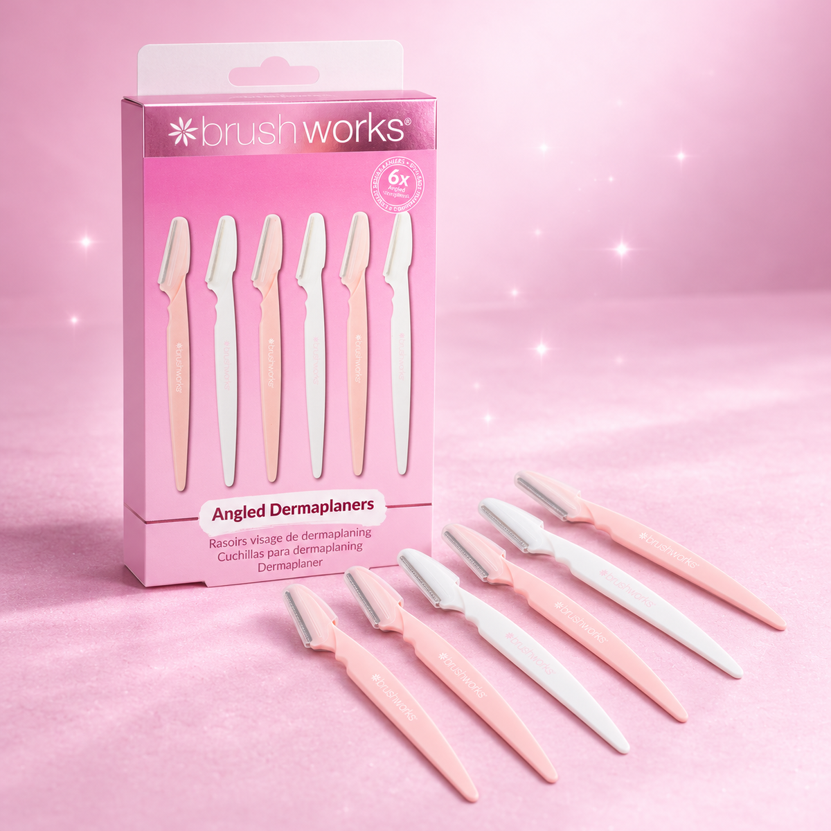 Brushworks - Angled Dermaplaners (6 stk)