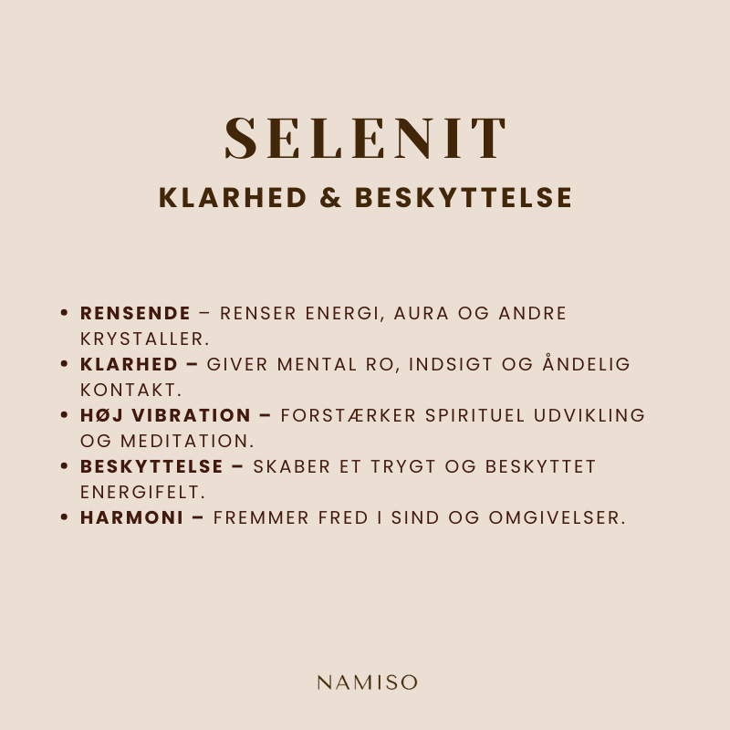 Namiso - Relaxe Mind  - nussesten - Selenit (Klarhed og fred)