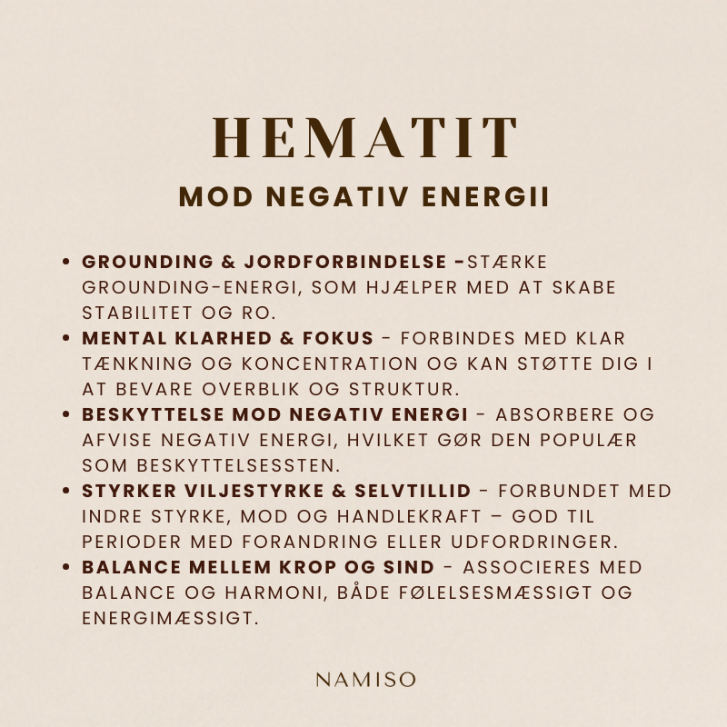 Namiso - Relaxe Mind - Nussesten -  Hematit (Mod negativ energi & begrænsninger)