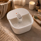 Opvarmet fodbad - med massage