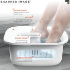 Opvarmet fodbad - med massage