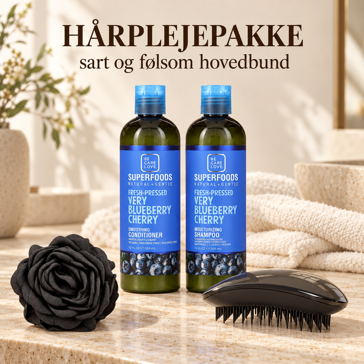 HÅRPLEJEPAKKE - Til sart og sensitiv hovedbund VILDESTE PRIS