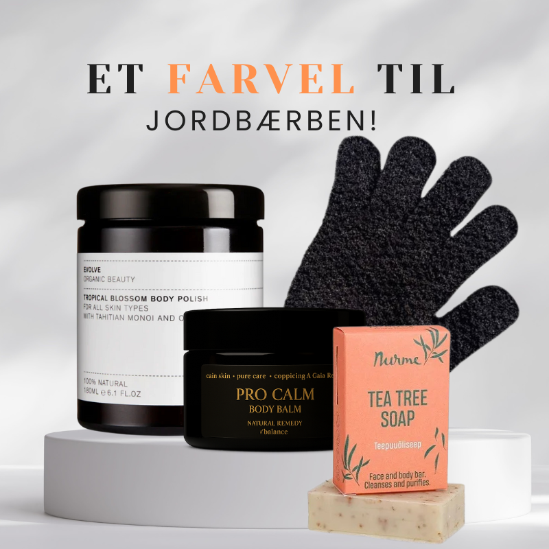 FARVEL JORDBÆRBEN + GRATIS HANDSKE