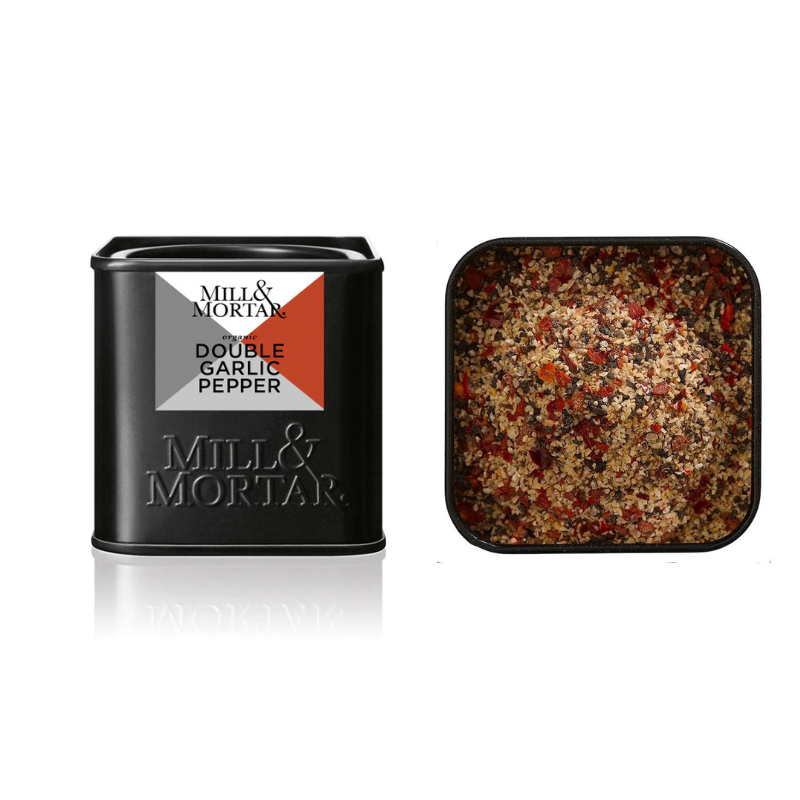 Mill & Mortar - Double Garlic & Pepper Økologisk - 50 g