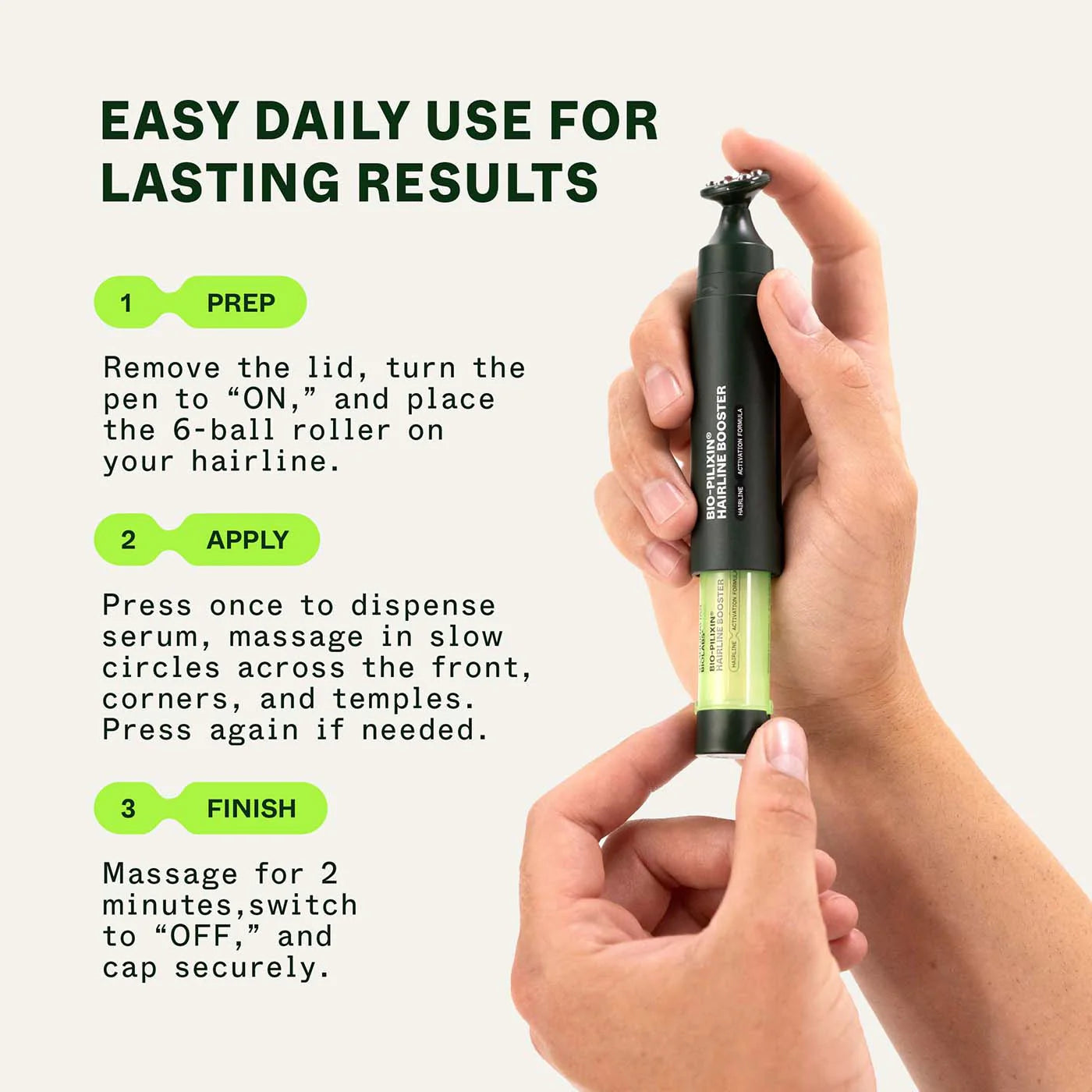 Scandinavian Biolabs - Bio-Pilixin® Hairline Booster - Refill Cartridge 3X 15 ml (Kopi)