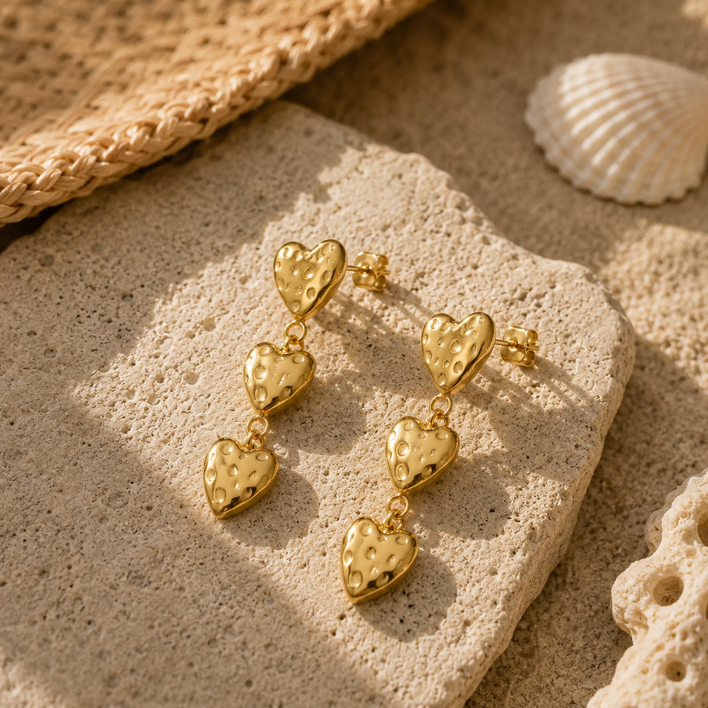 Wolff Jewelry - Rustic Heart Earrings
