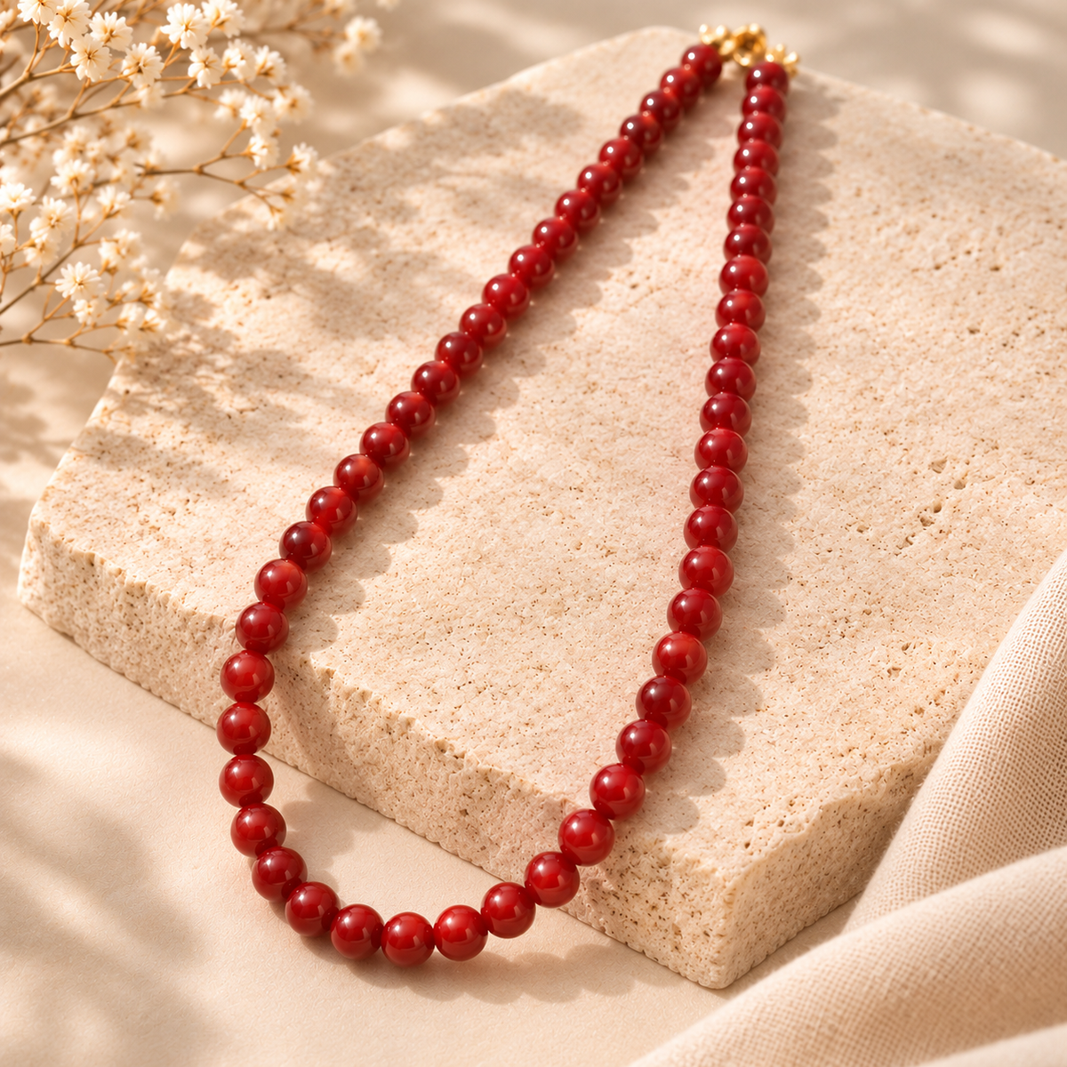 Wolff Jewelry - Jusi Pearl halskæde - Bourgogne