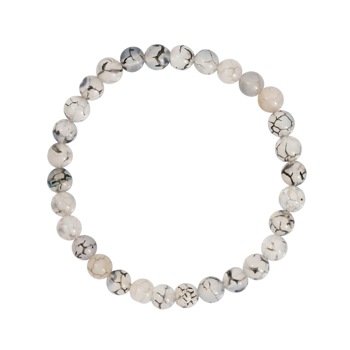 WOLFF JEWELRY -  Jalle Pearl Bracelet - Hvid/grå