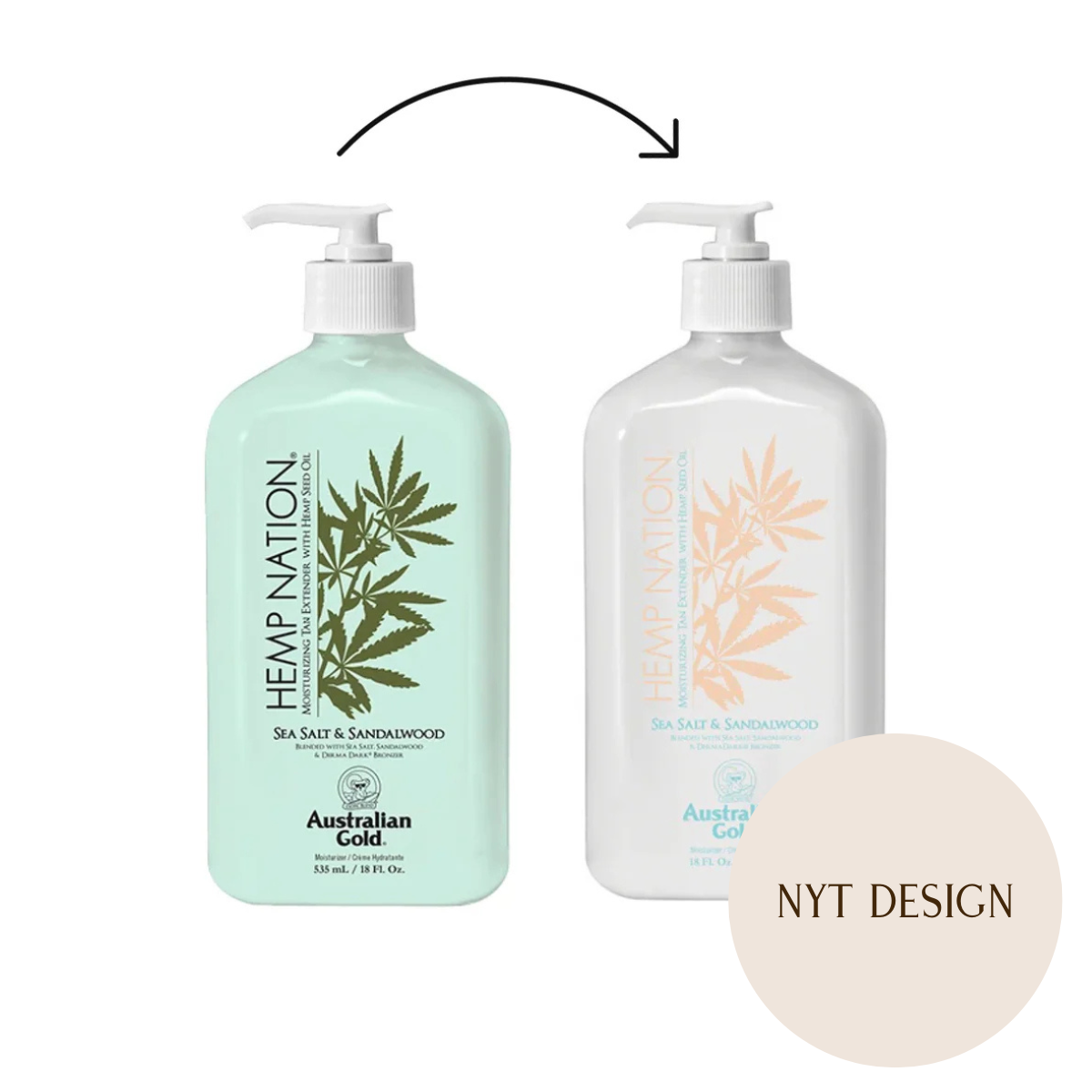 Australian Gold - Hemp Nation Sea Salt & Sandalwood Bodylotion - 535 ml.