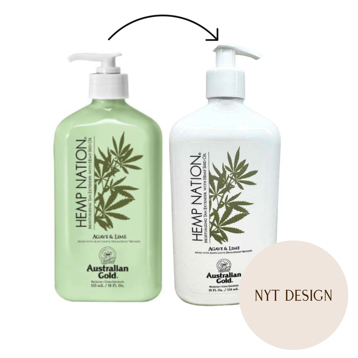 Australian Gold - Hemp Nation - Body Lotion - Agave & Lime - 535 ml.