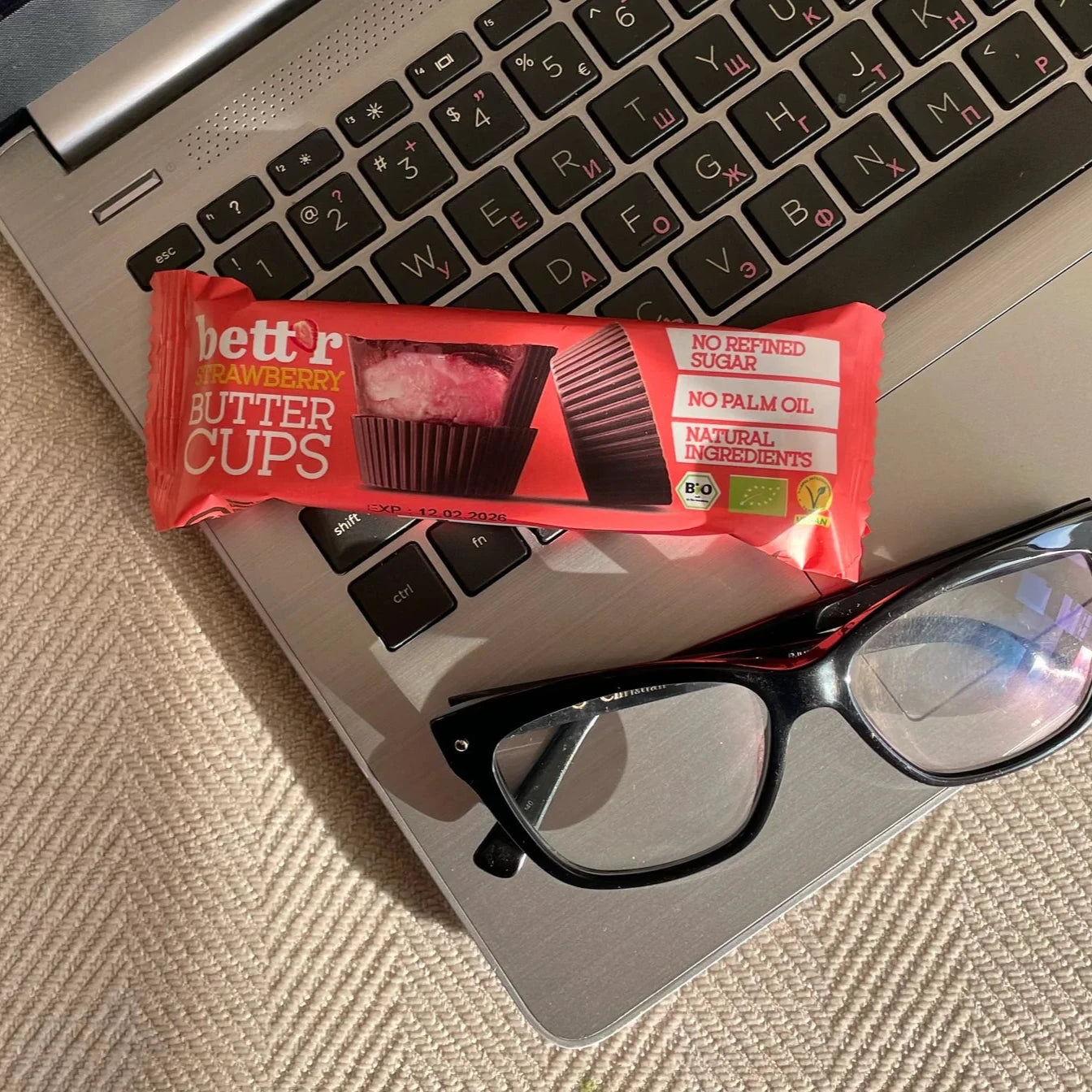 Bett'r - Strawberry Butter Cups - Økologisk - 39 g
