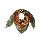 DROPPS BY SZHIRLEY -  silke tørklæde  - #Johnny - Camo grøn