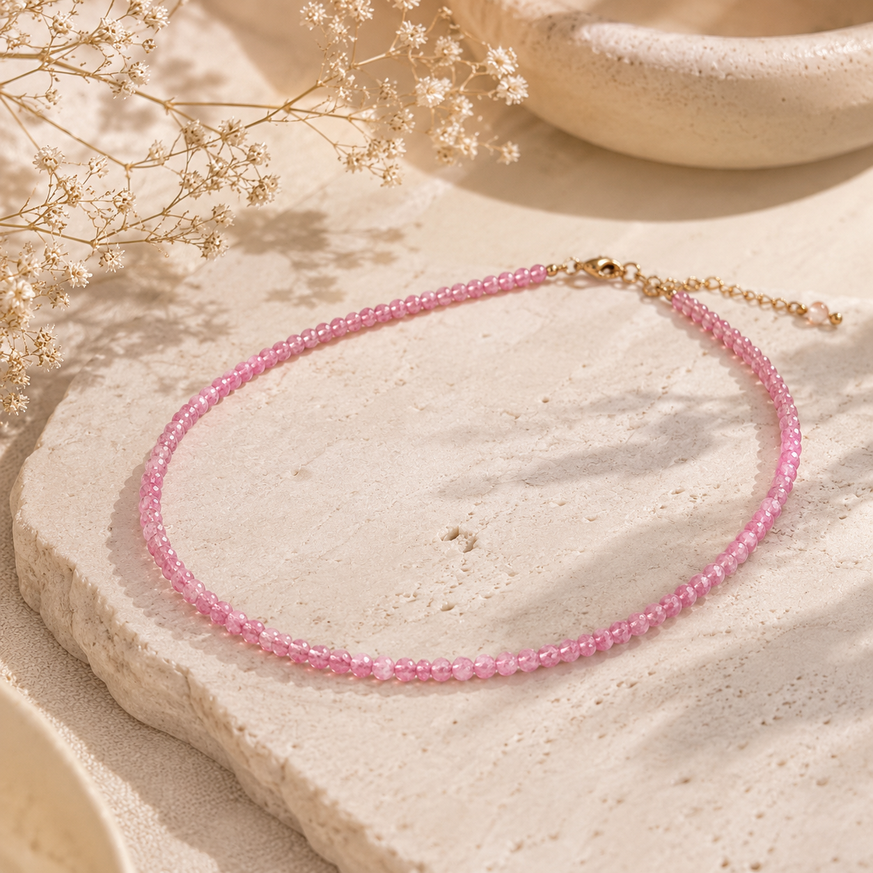 WOLFF JEWELRY -  Jalle Pearl halskæde  - Rose