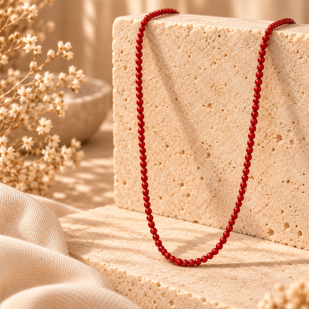 Wolff Jewelry - Jalle Pearl halskæde - Bourgogne