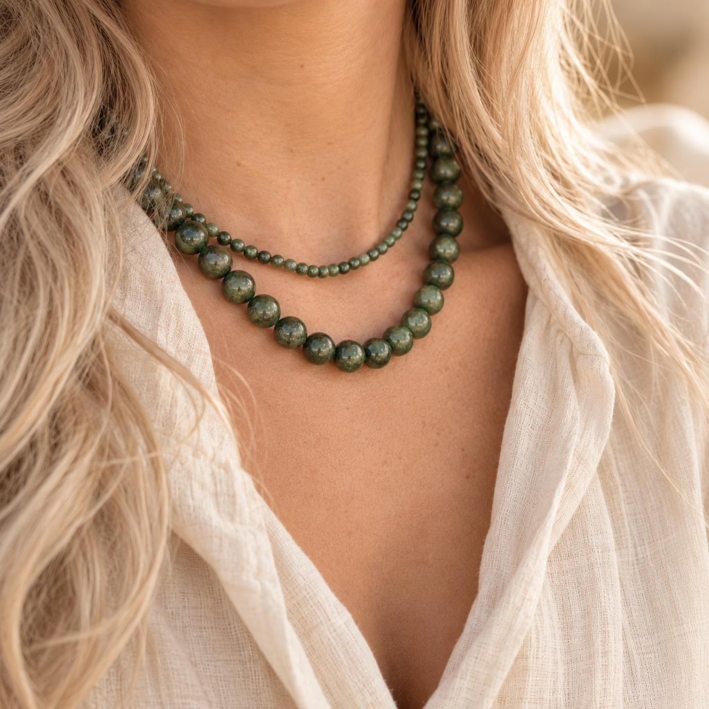 Wolff Jewelry - Jusi Pearl halskæde - Army