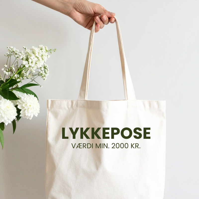 LYKKEPOSE VÆRDI MIN. 2000 KR. (kan ikke returneres)