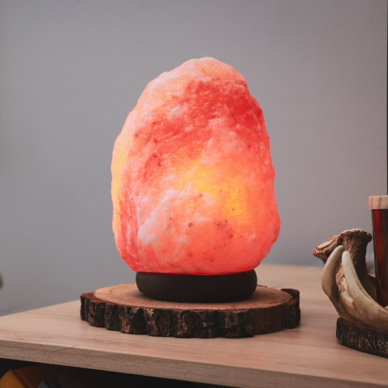 NAMISO - Himalaya salt USB lampe naturel pink (Skiftende farver)