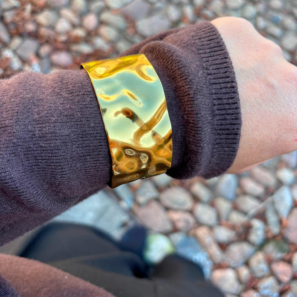 WOLFF JEWELRY - Mindy Big Bangle - 18 karat guldbelagt  (Vandfast)