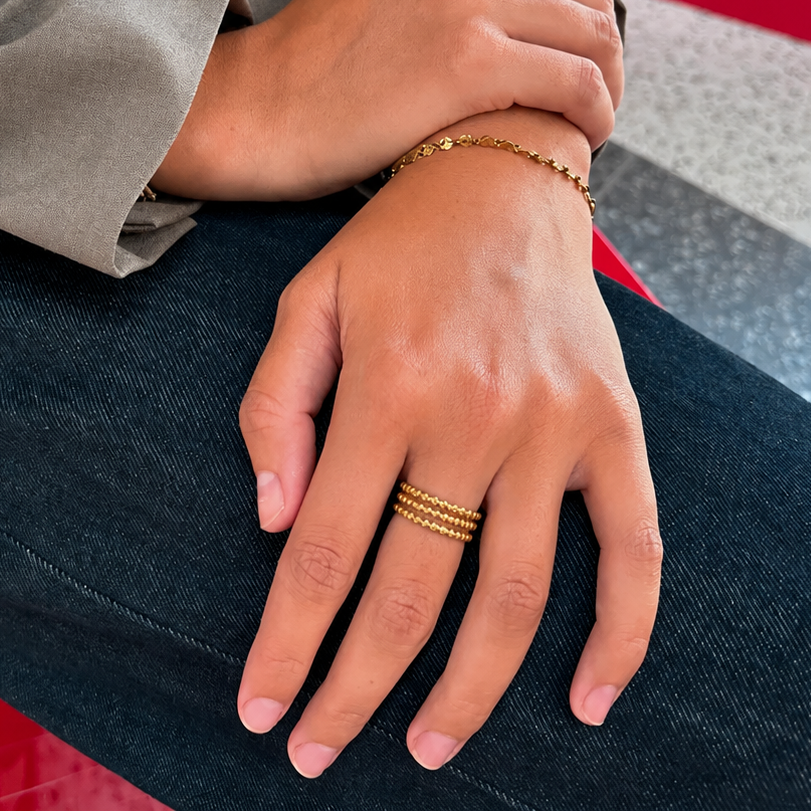 Wolff Jewelry - Mini Boble Ring - 18 karat guldbelagt