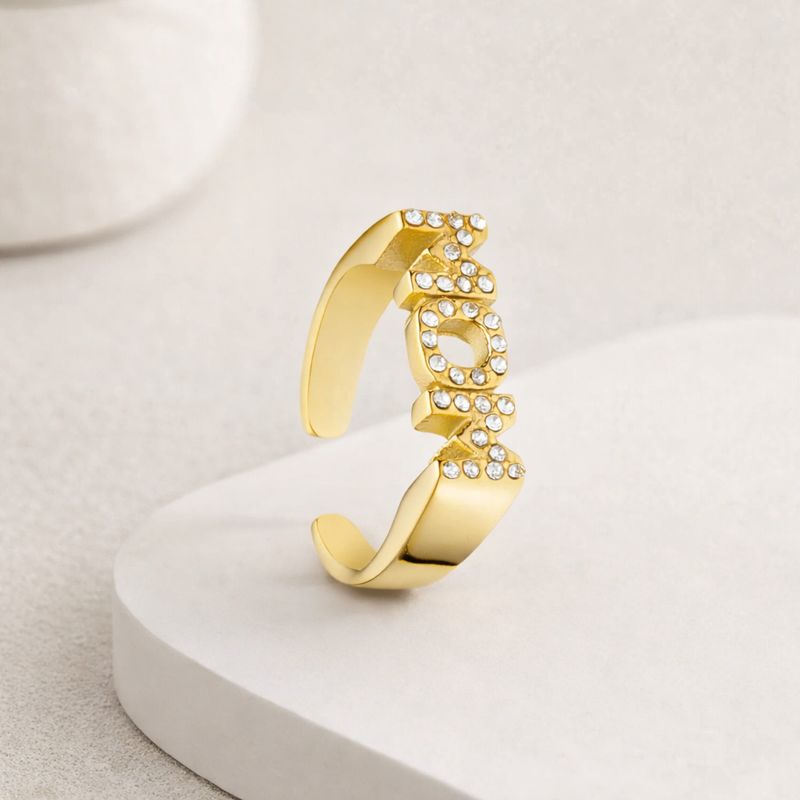 Wolff Jewelry - MOM Shine Ring - 18 karat guldbelagt (Justerbar)