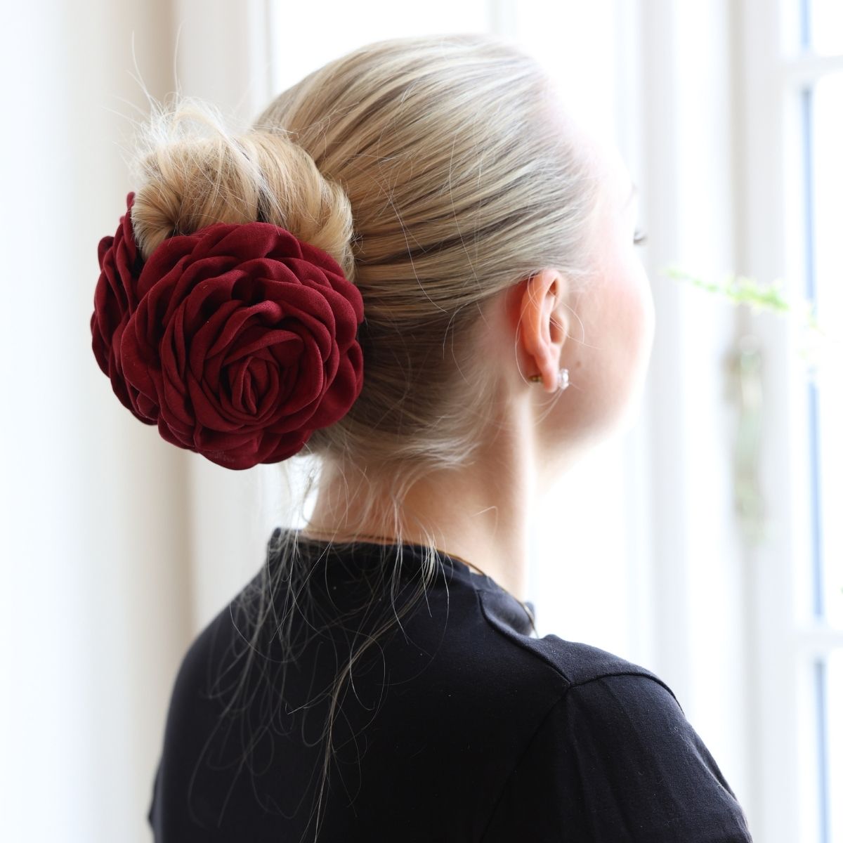 NAMISO - Hana Rose - hårklemme - Bordeaux (9 cm)