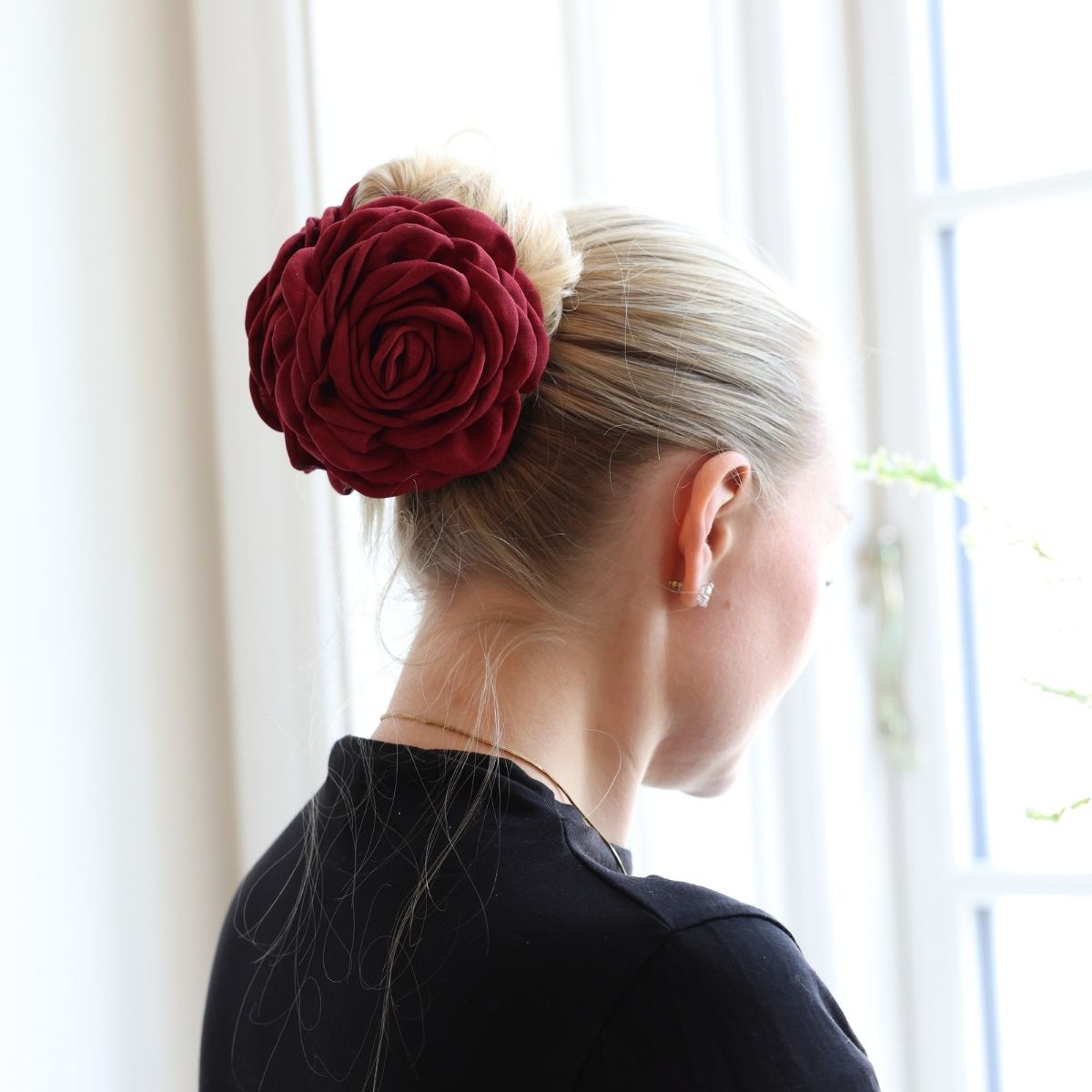 NAMISO - Hana Rose - hårklemme - Bordeaux (9 cm)