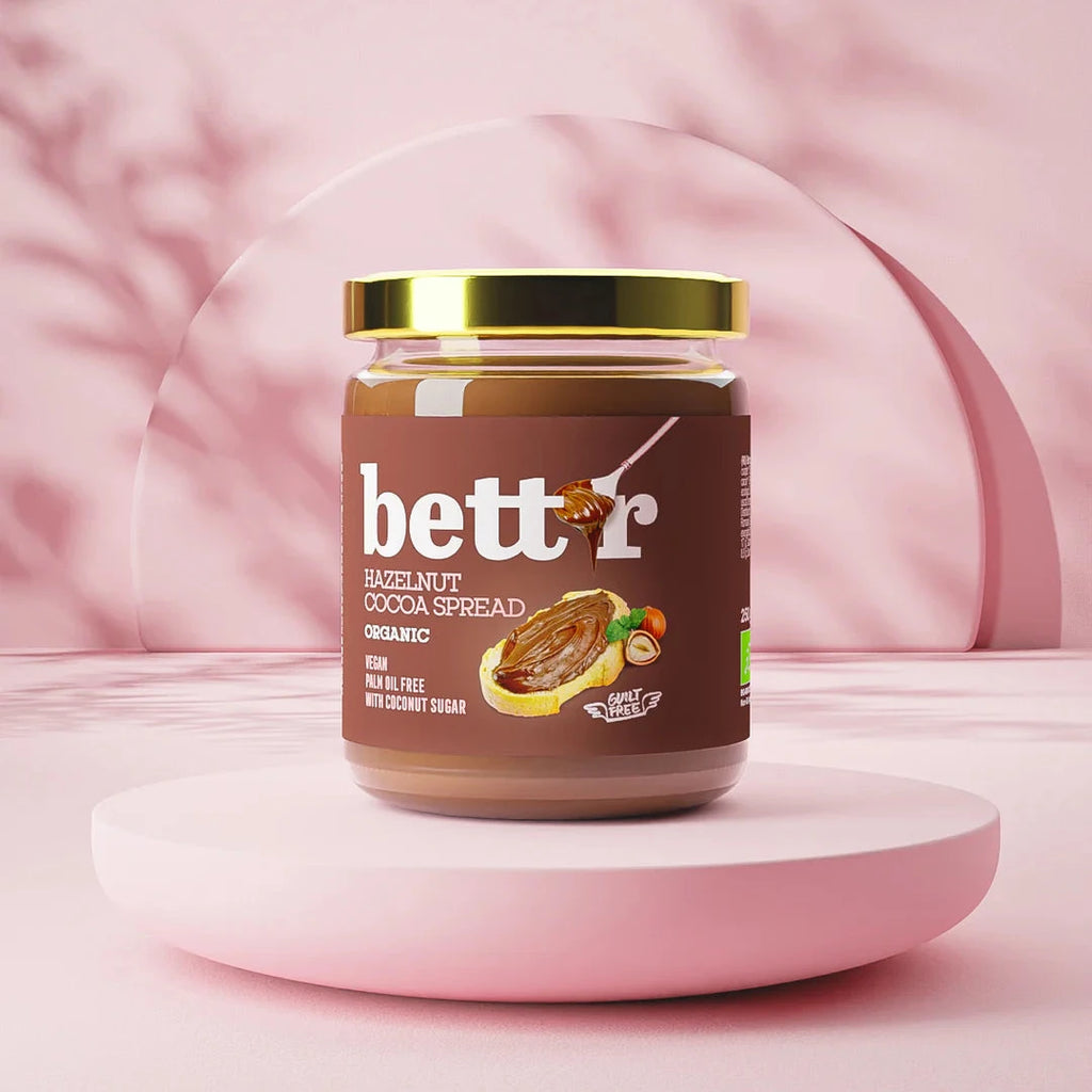 Bett'r - Smørepålæg Hasselnød kakao Økologisk - 250 g.