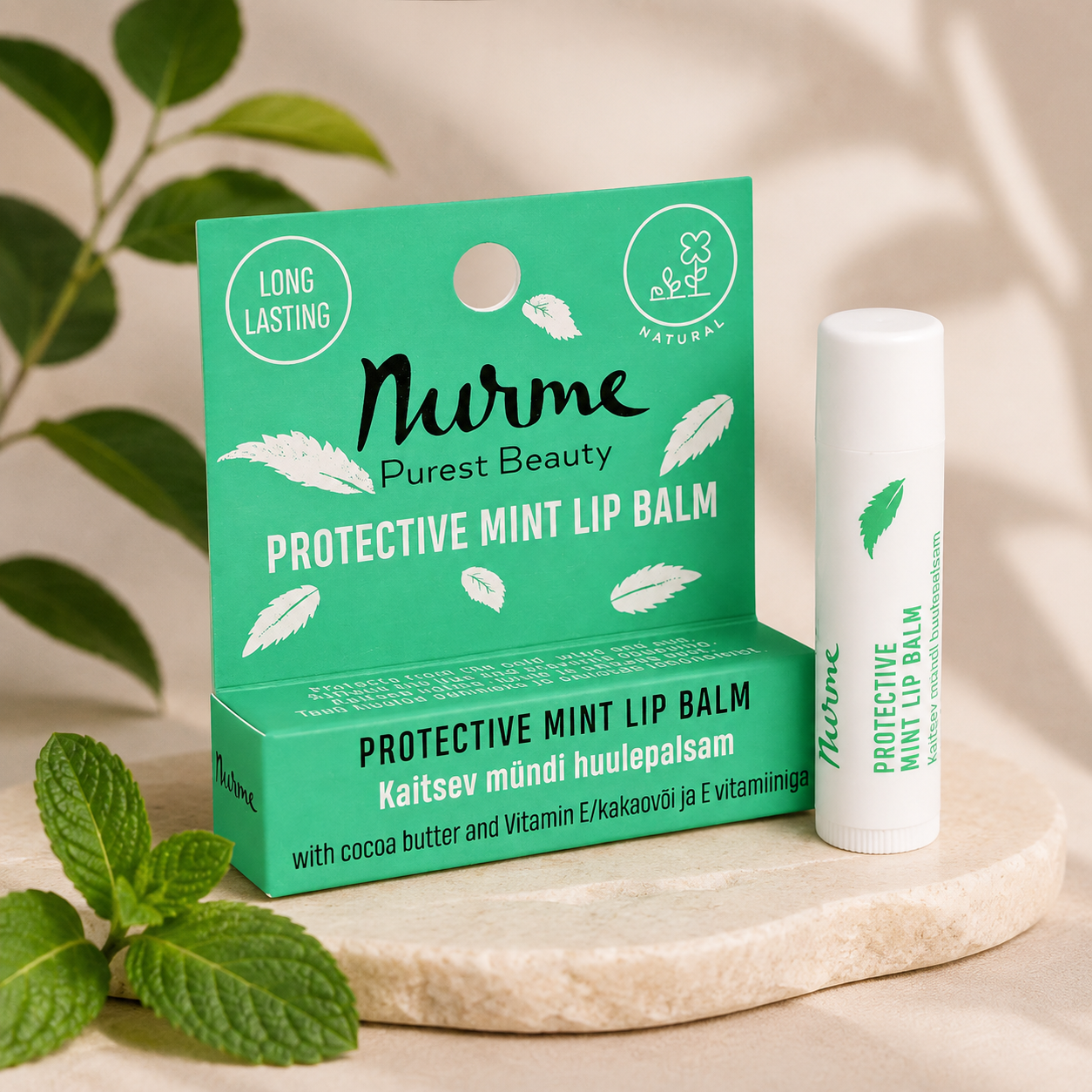 Nurme - Protective Lip Balm - Mint - 4,5 g.