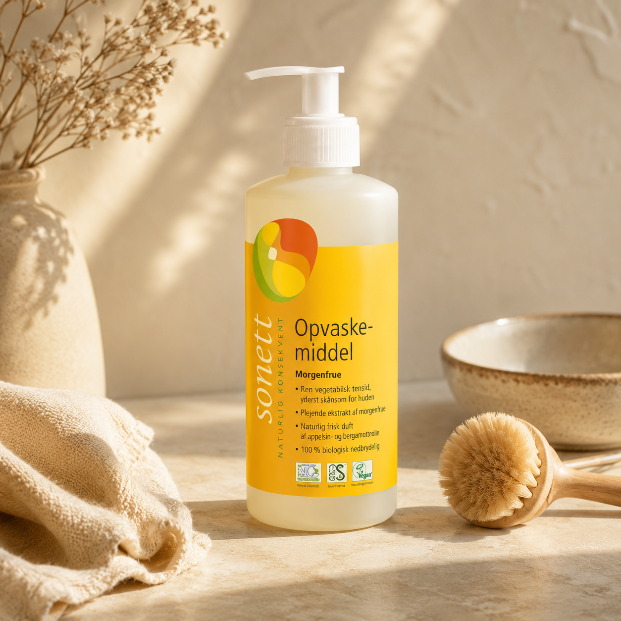 Sonett - Økologisk Opvaskemiddel - morgenfrue - 300 ml